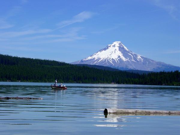 Friends enjoying fishing on Timothy Lake